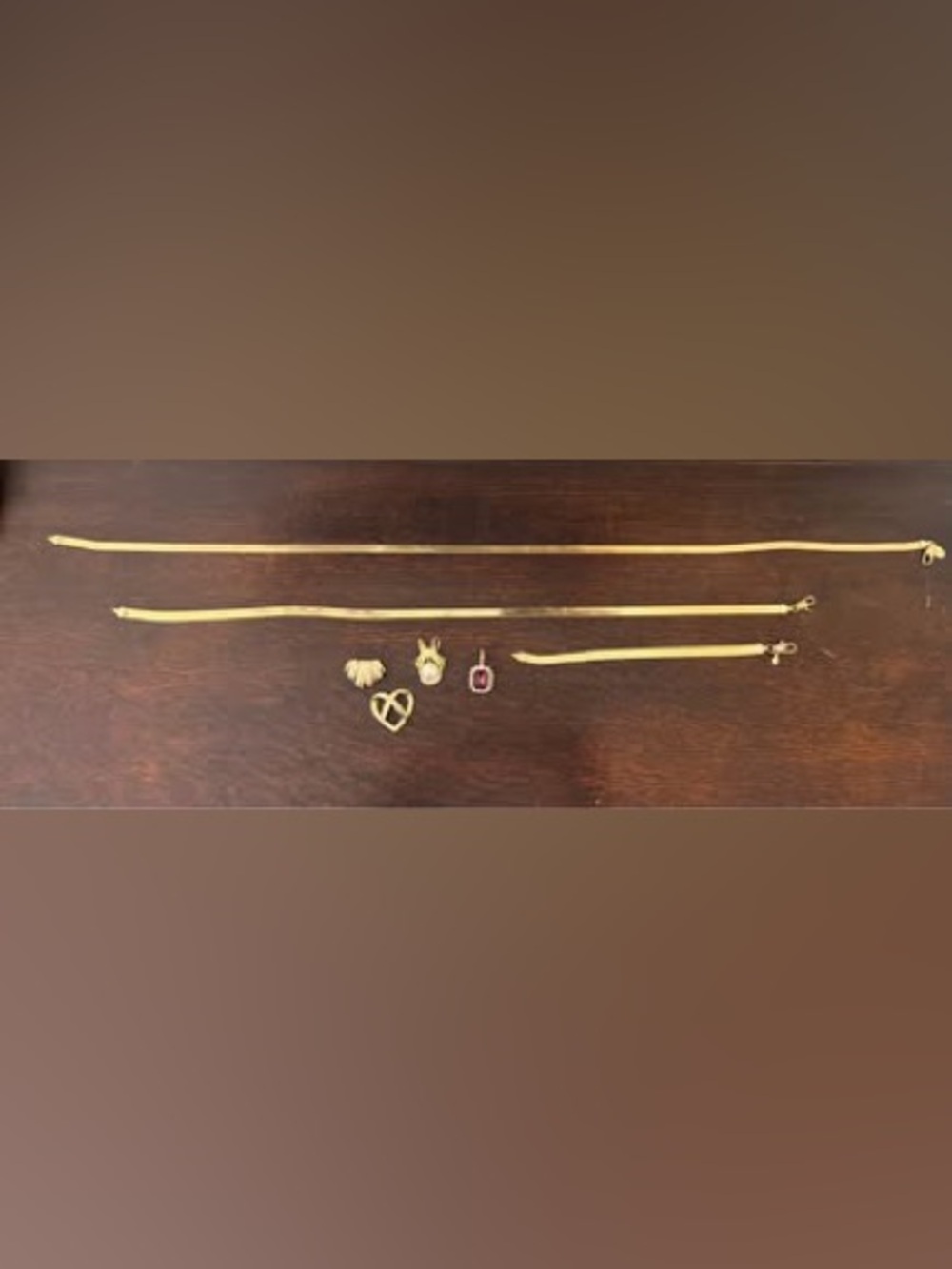 Gold Tone Mixed Necklace, Bracelet  and Charm Set - Classic Everyday Layering